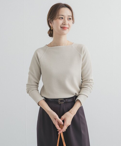 URBAN RESEARCH DOORS(アーバンリサーチドアーズ)の「スクエアネックプルオーバー(Tシャツ/カットソー・レディース・L.BEIGE/BLACK・Free)」の15枚目の写真