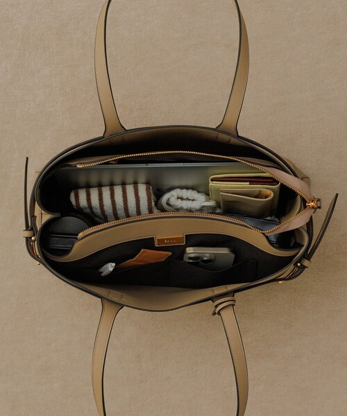 ROPE'（ロペ）の「【E'POR】A BAG Large/A4対応・通勤（トートバッグ・レディース・ブラック/ベージュ・F）」の7枚目の写真