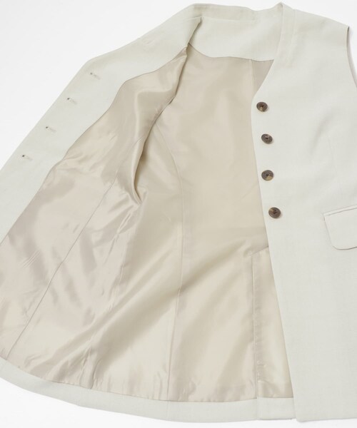 SENSE OF PLACE by URBAN RESEARCH（センスオブプレイスバイアーバンリサーチ）の「『UR TECH DRYLUXE』リネンライクジレ（ベスト・レディース・GREIGE・One）」の2枚目の写真