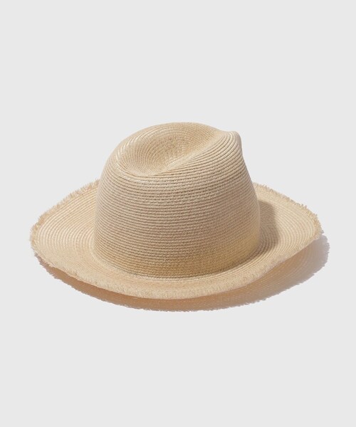 ADAM ET ROPE'(アダムエロペ)の「【KIJIMA TAKAYUKI/キジマ タカユキ】ABACA CENTER CREASE HAT(ハット・メンズ・ブラック/ベージュ・59)」の5枚目の写真
