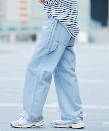 nissen | ペインターデニムワイドパンツ（大容量ポケット付）【私の味方服】(パンツ)