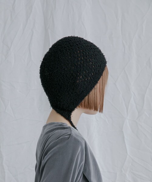 KBF（ケイビーエフ）の「スプリングニットボンネット（ニットキャップ/ビーニー・レディース・BLACK/BEIGE・one）」の7枚目の写真