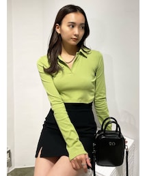 EMODA | スキッパークロップトップ(Tシャツ/カットソー)