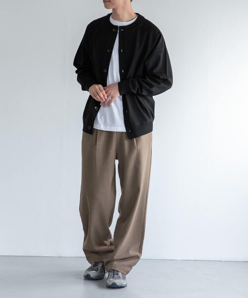 URBAN RESEARCH DOORS（アーバンリサーチドアーズ）の「FORK&SPOON　ウーステッドヤーンクルーネックカーディガン（カーディガン/ボレロ・メンズ・LIGHTGRAY/BLACK/RENGA・4/5）」の9枚目の写真