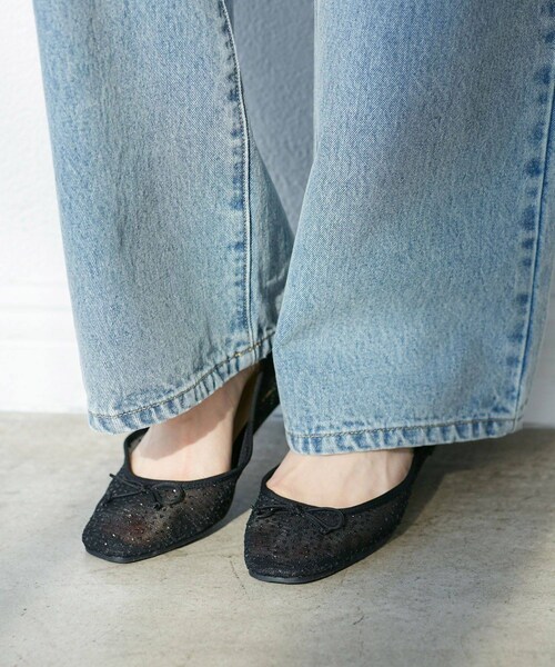 ROPE' PICNIC(ロペピクニック)の「【AIRina/エアリーナ】軽くてやわらかいシアーグリッターバレエシューズ(バレエシューズ・レディース・ブラック/キナリ・L/M/S)」の12枚目の写真