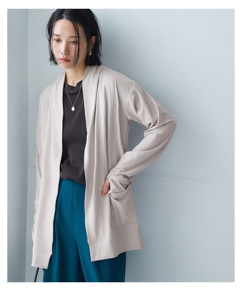 nissen（ニッセン）の「【持続冷感・UVカット】指穴付トッパーカーディガン（カーディガン/ボレロ・レディース・黒/ライトグレー/スモーキーブルー/モカ・S/M/L/LL/3L/4L/5L/6L）」の18枚目の写真