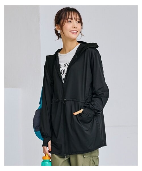 nissen（ニッセン）の「まるっと顔までUVドロストパーカー＜大きいサイズ有＞（パーカー・レディース・ネイビーグレー/黒/グレージュ/ラベンダー・S~M/L~LL/3L~4L/5L~6L/8L/10L）」の15枚目の写真