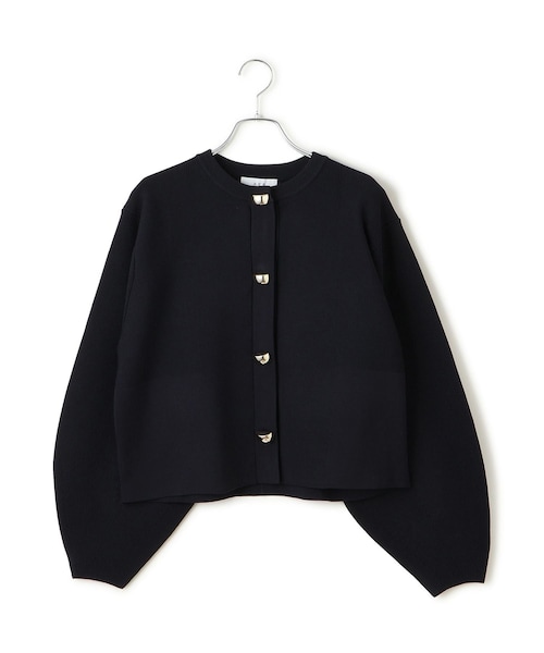 ADAM ET ROPE'(アダムエロペ)の「【WEB限定】・【サステナブル】セレクトネックカーディガン(カーディガン/ボレロ・レディース・チャコール/オフホワイト/キナリ/ネイビー/ネイビー系/ラベンダー・F)」の5枚目の写真