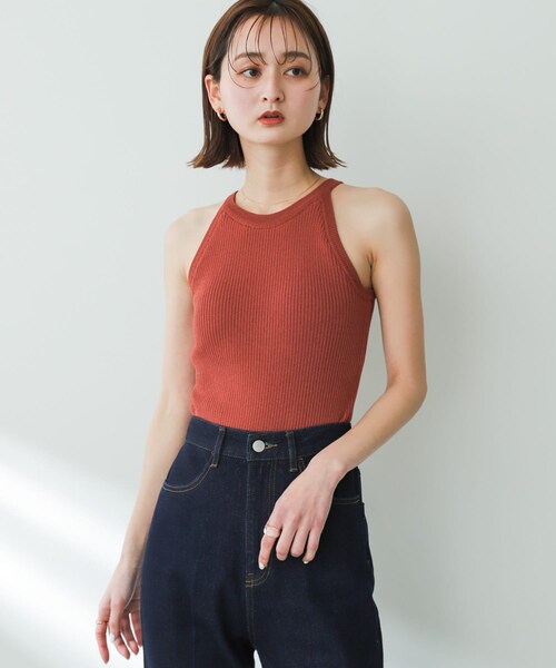 SENSE OF PLACE by URBAN RESEARCH（センスオブプレイスバイアーバンリサーチ）の「カップツキアメスリニットタンクトップ（タンクトップ・レディース・BRICK/IVORY/BLACK・One/one）」の20枚目の写真