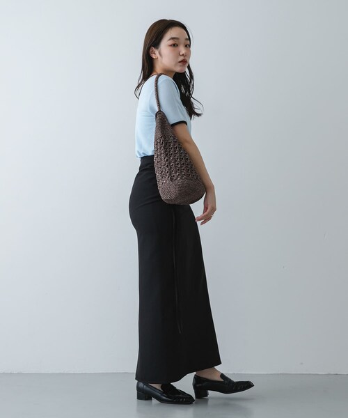 SENSE OF PLACE by URBAN RESEARCH（センスオブプレイスバイアーバンリサーチ）の「メタリックヤーンバッグ（かごバッグ・レディース・SILVER/NAVY/BROWN/MIX・One）」の8枚目の写真