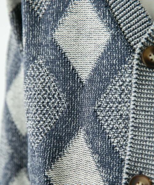 URBAN RESEARCH Sonny Label（アーバンリサーチサニーレーベル）の「ジャガードVネックニットカーディガン（カーディガン/ボレロ・メンズ・ボルドー/オフ/グリーン・M/L）」の12枚目の写真