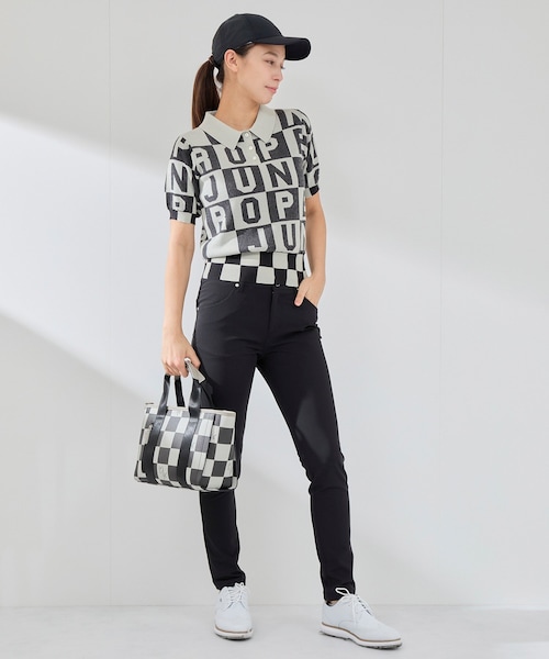 ROPE'（ロペ）の「ロゴジャカード半袖ニット（ニット/セーター・レディース・ブラック/サックス/イエロー・L/M/S）」の22枚目の写真