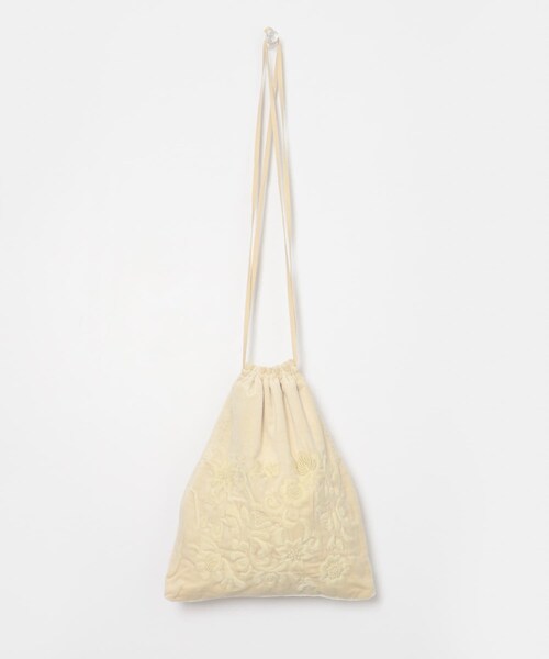 かぐれ（カグレ）の「Khadi&co　VELVET Embroidery Bag（ショルダーバッグ・レディース・NAT/BK・Free）」の3枚目の写真