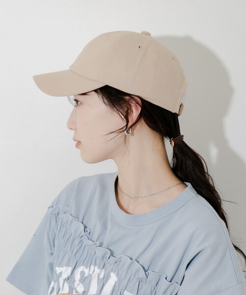 SMELLY（スメリー）の「シンプルリネンキャップ（キャップ・レディース・IVO/BEG/BLK・-）」の20枚目の写真