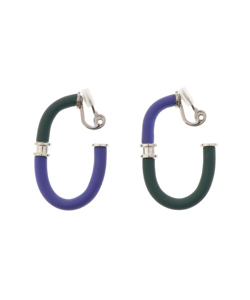2 TONE CURVE EARRING