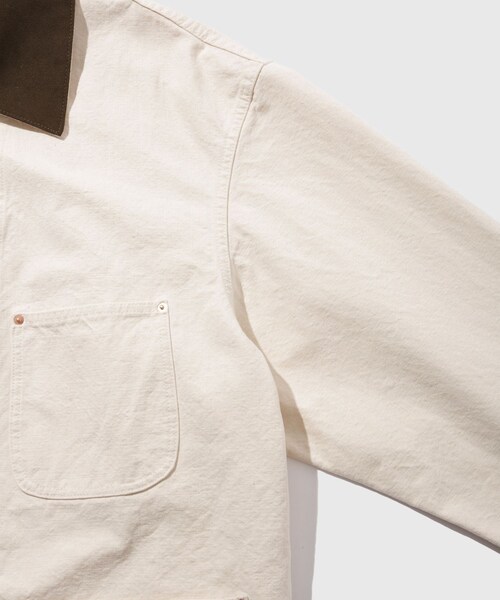 ADAM ET ROPE'（アダムエロペ）の「【URU/ウル】COTTON CANVAS COVERALL JACKET（その他アウター・メンズ・キナリ/ダークブラウン・1/2）」の8枚目の写真