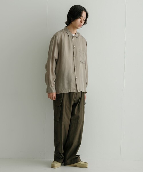 URBAN RESEARCH（アーバンリサーチ）の「CUPRO FIBRIL BOX SHIRTS（シャツ/ブラウス・メンズ・GREGE/NAVY・M/L）」の6枚目の写真