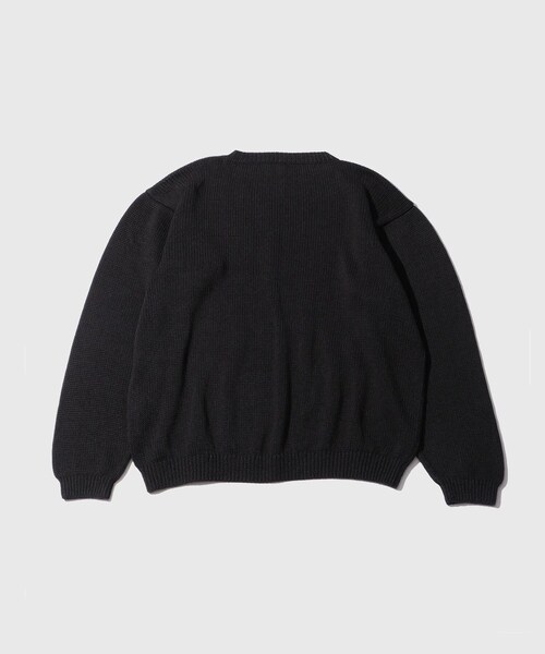 ADAM ET ROPE'(アダムエロペ)の「【KAPTAIN SUNSHINE/キャプテンサンシャイン】Cotton Washi Hand Frame P/O(ニット/セーター・メンズ・ブラック/ブルー・3/4)」の12枚目の写真
