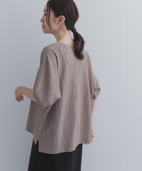 URBAN RESEARCH DOORS(アーバンリサーチドアーズ)の「ワッシャーカットドルマンプルオーバー(Tシャツ/カットソー・レディース・CHARCOAL/GREIGE/BLUE・Free)」の16枚目の写真