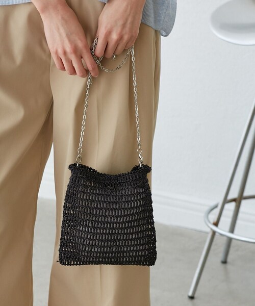 ROPE' PICNIC（ロペピクニック）の「メタリックヤーンミニチェーンショルダーバッグ（ショルダーバッグ・レディース・ブラック/その他・F）」の4枚目の写真