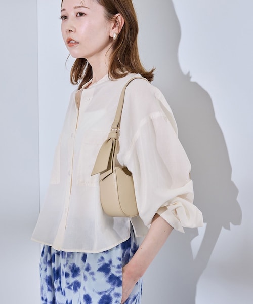 ROPE' PICNIC(ロペピクニック)の「着丈が選べるバンドカラー無地シアーシャツ(シャツ/ブラウス・レディース・ホワイト系/ダークブラウン/ピンク・38/38T)」の14枚目の写真