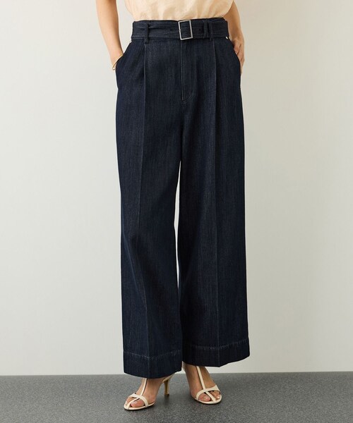 ROPE'（ロペ）の「ライトテンセルデニムベルテッドワイドパンツ（その他パンツ・レディース・ネイビー・34/36/38）」の8枚目の写真