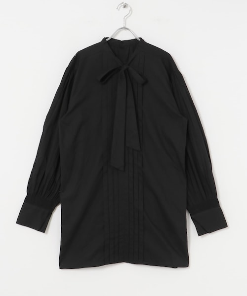 URBAN RESEARCH(アーバンリサーチ)の「crinkle crinkle crinkle ribbon tuck blouse(シャツ/ブラウス・レディース・BLACK/WHITE・FREE)」の2枚目の写真
