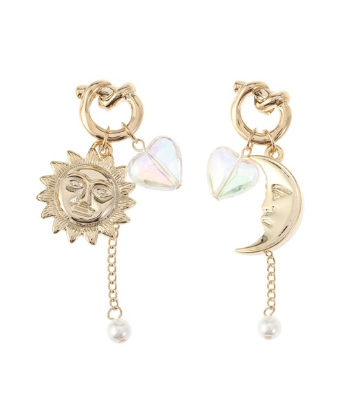 EVRIS（エヴリス）の「CLEAR HEART SUNNY ピアス（ピアス（両耳用）・レディース・シルバー/ゴールド・F）」の6枚目の写真