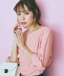 nissen | 大きいサイズ リボンデザイントップス marun(Tシャツ/カットソー)