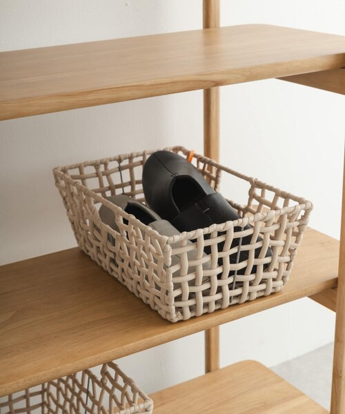 URBAN RESEARCH DOORS(アーバンリサーチドアーズ)の「BRID ROUGH KNIT BASKET WIDE S(収納グッズ・メンズ・GY/BE・S)」の2枚目の写真