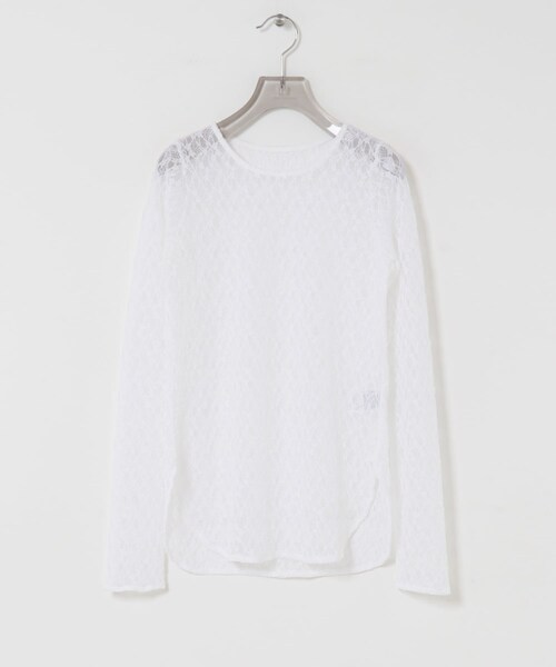 URBAN RESEARCH（アーバンリサーチ）の「ストレッチレースクルーネックブラウス（Tシャツ/カットソー・レディース・OFF/BLACK・FREE）」の17枚目の写真