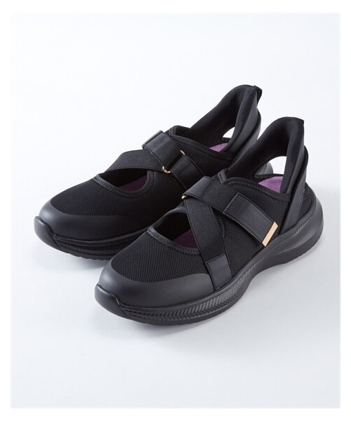 nissen（ニッセン）の「【ゆったり幅広】着脱イージー　サッと履けるベルトストラップシューズ（ワイズ４Ｅ）（その他シューズ・メンズ・黒/ベージュ/グレー・M=23.0~23.5cm/4E/L=24.0~24.5cm/4E/LL=25.0~25.5cm/4E/3L=26.0~26.5cm/4E）」の4枚目の写真