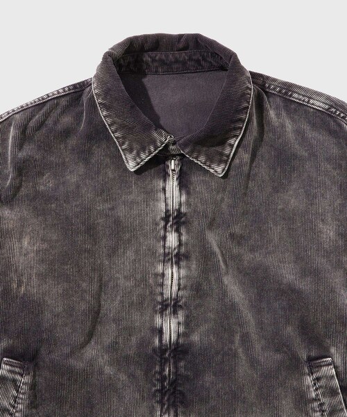 ADAM ET ROPE'（アダムエロペ）の「【URU/ウル】COTTON POLYESTER CORDUROY ZIP UP BLOUSON（ブルゾン・メンズ・スミクロ/ネイビー・1/2）」の6枚目の写真