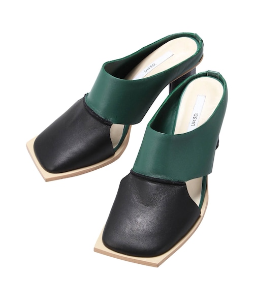 UN3D.（アンスリード）の「SIDE CUT SQUARE MULE（パンプス・レディース・ブラック/ベージュ/ミックス・37/38/36）」の7枚目の写真