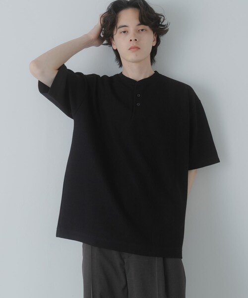 SENSE OF PLACE by URBAN RESEARCH（センスオブプレイスバイアーバンリサーチ）の「ヘンリーネックカノコプルオーバー（Tシャツ/カットソー・メンズ・IVORY/BLACK/GRAY・M/L）」の18枚目の写真