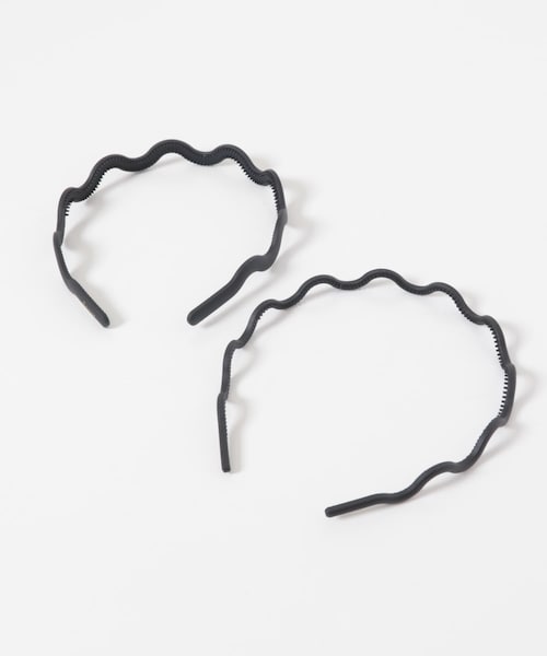 URBAN RESEARCH(アーバンリサーチ)の「decor『デコール』 SET WAVE HEADBAND(カチューシャ・レディース・BLACK・-)」の1枚目の写真