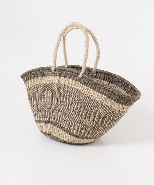 URBAN RESEARCH Sonny Label（アーバンリサーチサニーレーベル）の「BAGMATI　アバカボーダーバッグ（かごバッグ・レディース・NAT/BLK/NAT/CHOCO・One）」の9枚目の写真