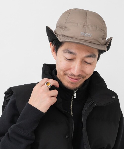ITEMS URBANRESEARCH（アイテムズ アーバンリサーチ）の「TAION　BASIC DOG EAR DOWN CAP（キャップ・メンズ・KHK/BLK/D.CHA/NVY/BEG/OLV・-）」の4枚目の写真