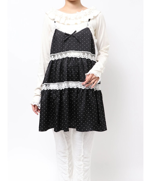 merry jenny（メリージェニー）の「dotベビードール（チュニック・レディース・アイボリー/ブラック・F）」の4枚目の写真