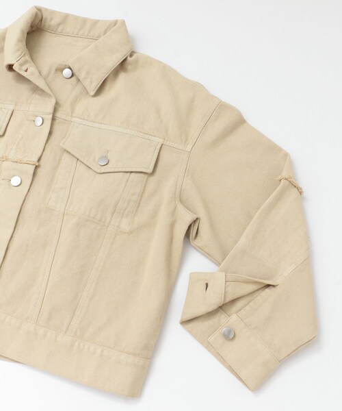 KBF（ケイビーエフ）の「パッチワークGジャン（デニムジャケット・レディース・YELLOW/BEIGE・one）」の8枚目の写真
