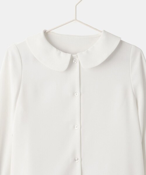 ROPE' PICNIC（ロペピクニック）の「【KIDS/キッズ】丸衿ブラウス/セレモニー対応（シャツ/ブラウス・キッズ・ホワイト・110/120/130/140/150）」の9枚目の写真