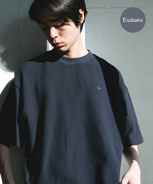 URBAN RESEARCH DOORS（アーバンリサーチドアーズ）の「『別注』LACOSTE×DOORS　THICK PIQUE ROUND SHORT-SLEEVE（Tシャツ/カットソー・メンズ・HAMMAM/ABYSS BLUE/BIRCH/BLACK BIRD・3/4/5）」の4枚目の写真
