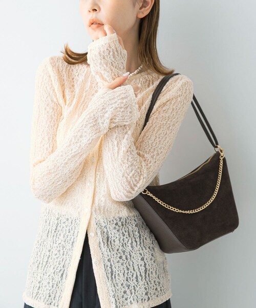 URBAN RESEARCH ROSSO（アーバンリサーチロッソ）の「ラメレースカットソー（Tシャツ/カットソー・レディース・IVORY/BLACK・FREE）」の5枚目の写真