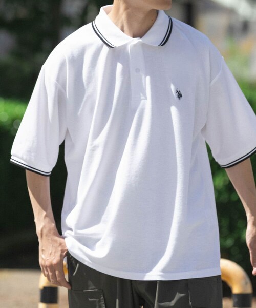 ITEMS URBANRESEARCH（アイテムズ アーバンリサーチ）の「U.S. POLO ASSN　カノコポロシャツ（ポロシャツ・メンズ・WHITE/BLACK/BLUE・M/L）」の6枚目の写真