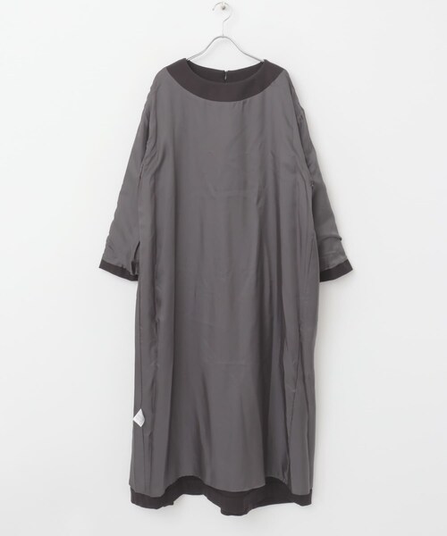 かぐれ(カグレ)の「WIRROW Botany wool dress(ワンピース・レディース・Mauve gray/Dark brown・1)」の21枚目の写真