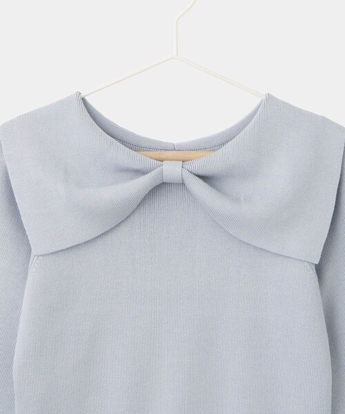 ROPE' PICNIC(ロペピクニック)の「【KIDS/キッズ】【2WAY】マシュマロニットリボンカラートップス/イージーケア・リンクコーデ(ニット/セーター・キッズ・ブラック/キナリ/サックス・120/130/140/150)」の16枚目の写真