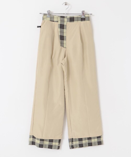 URBAN RESEARCH ROSSO（アーバンリサーチロッソ）の「カラーチェックワイドパンツ（その他パンツ・レディース・BLACK/GREEN・36/38）」の13枚目の写真