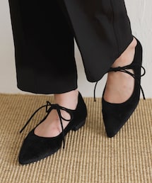 Juze | 【新色・追加生産】リボンフラットパンプス(パンプス)