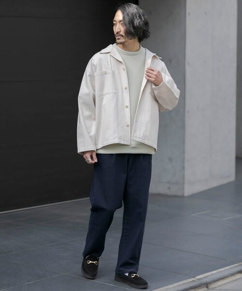 URBAN RESEARCH Sonny Label（アーバンリサーチサニーレーベル）の「CHEF JACKET（カバーオール・メンズ・カーキ/アイボリー/ブラック/ブラウン/ヒッコリー/オンブレ/グレージュCH・M/L）」の9枚目の写真