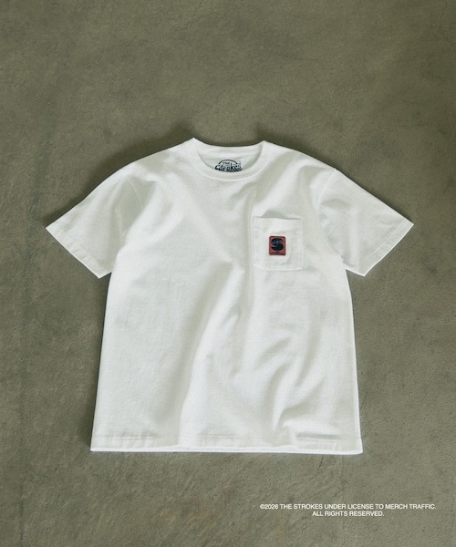 bonjour records(ボンジュールレコーズ)の「The Strokes for bonjour records S/S pocket Tee ザ・ストロークス オフィシャル ポケットTシャツ(Tシャツ/カットソー・レディース・ブラック/ホワイト・L/M/XL)」の1枚目の写真